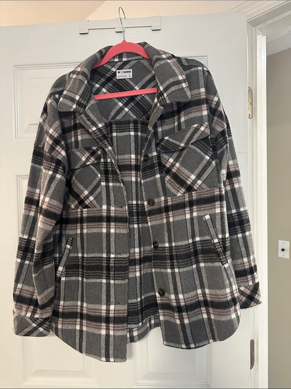 Plaid Button-Up Shacket